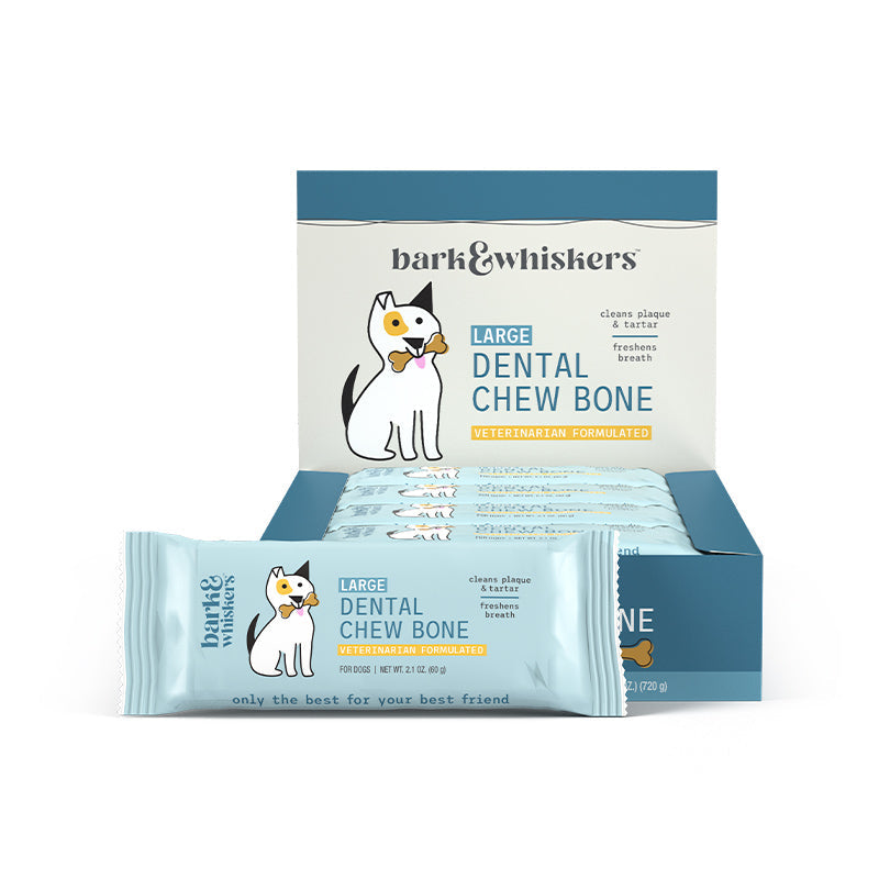 Bark & Whiskers Dental Chew Bones for Large Dogs