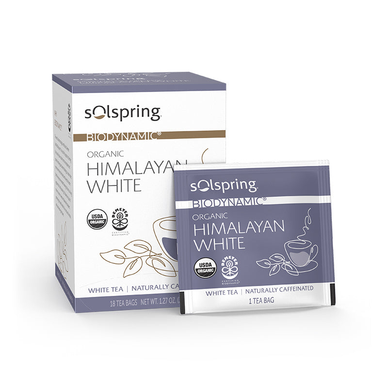 Solspring Biodynamic Organic Himalayan White Tea box