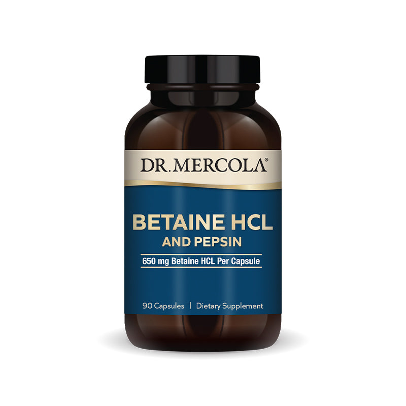 Betaine HCL and Pepsin Supplement bottle
