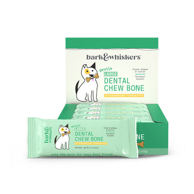 Bark & Whiskers Gentle Dental Chew Bones for Large Dogs