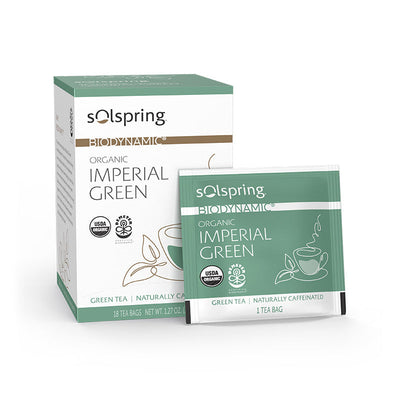 Solspring Biodynamic Organic Imperial Green Tea box