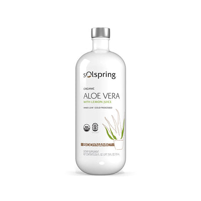 Solspring Biodynamic Organic Aloe Vera with Lemon Juice bottle