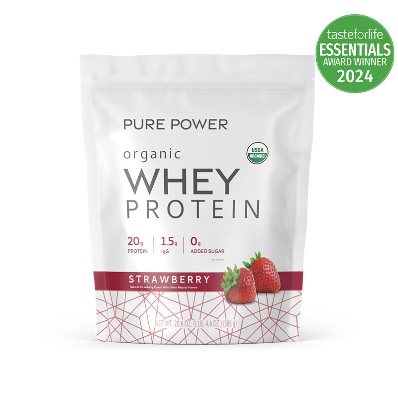 Pure Power Organic Whey Protein - Strawberry Flavor