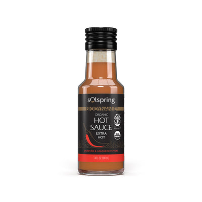 Solspring Biodynamic Organic Extra Hot Sauce bottle